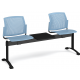 Santana Perforated Back Plastic Seating Bench With 2 Seats and Table